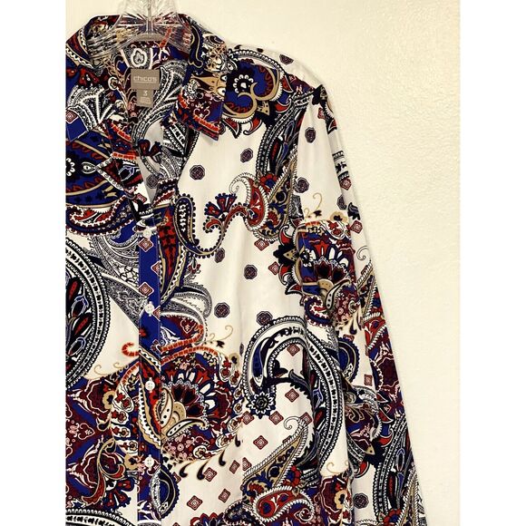 Chicos Large Shirt Button Up Wrinkle Resistant Paisley Print Long Sleeve Collar - Picture 6 of 14